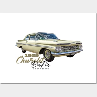 1959 Chevrolet Bel Air 2 Door Sedan Posters and Art